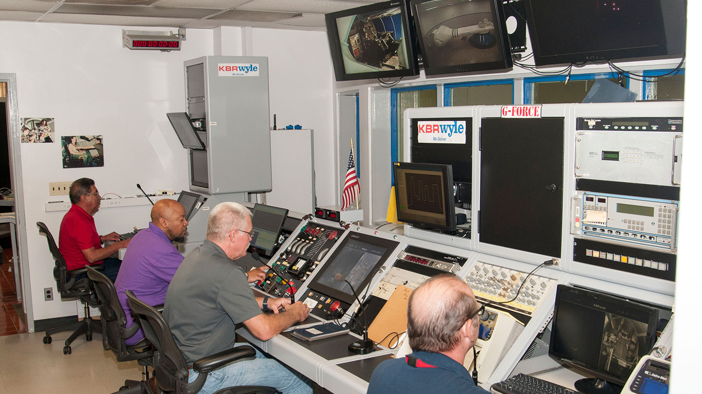 Brooks centrifuge control room