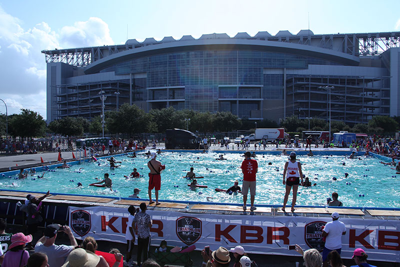 KBR was an event sponsor at the Houston Texans Kids Triathlon