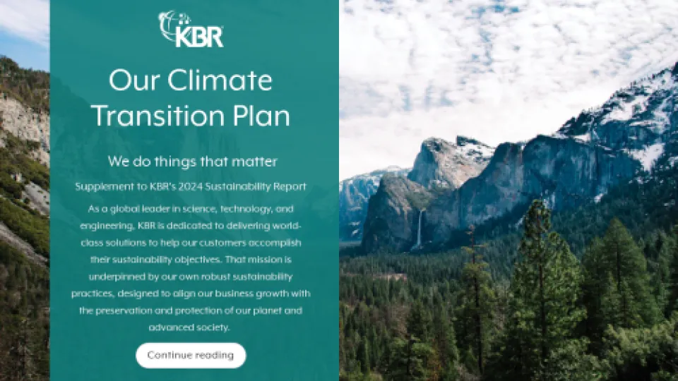 KBR Climate Transition Plan 2024 KBR Climate Transition Plan 2024