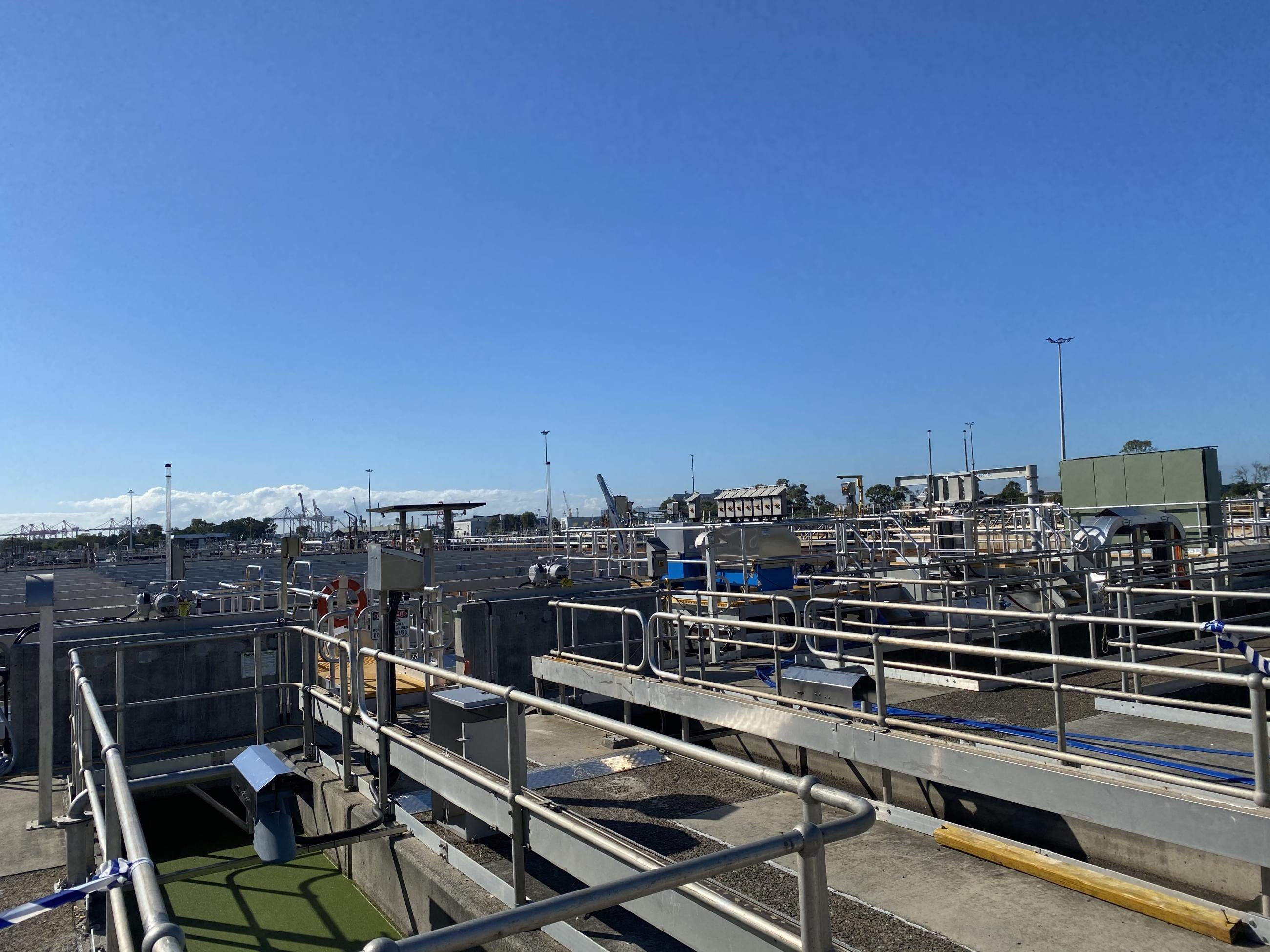 Leadership walkaround with KBR team members Clint Richards, Carey Gent and Sharnie Doss at the Luggage Point Sewer Treatment Plant (STP) 